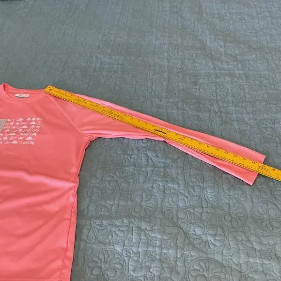 Columbia Womens Performance Fishing Gear Long Sleeve Flag Tee Pink XL - Picture 11 of 11